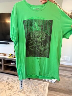 Purple Green Graphic Short Sleeve Tee